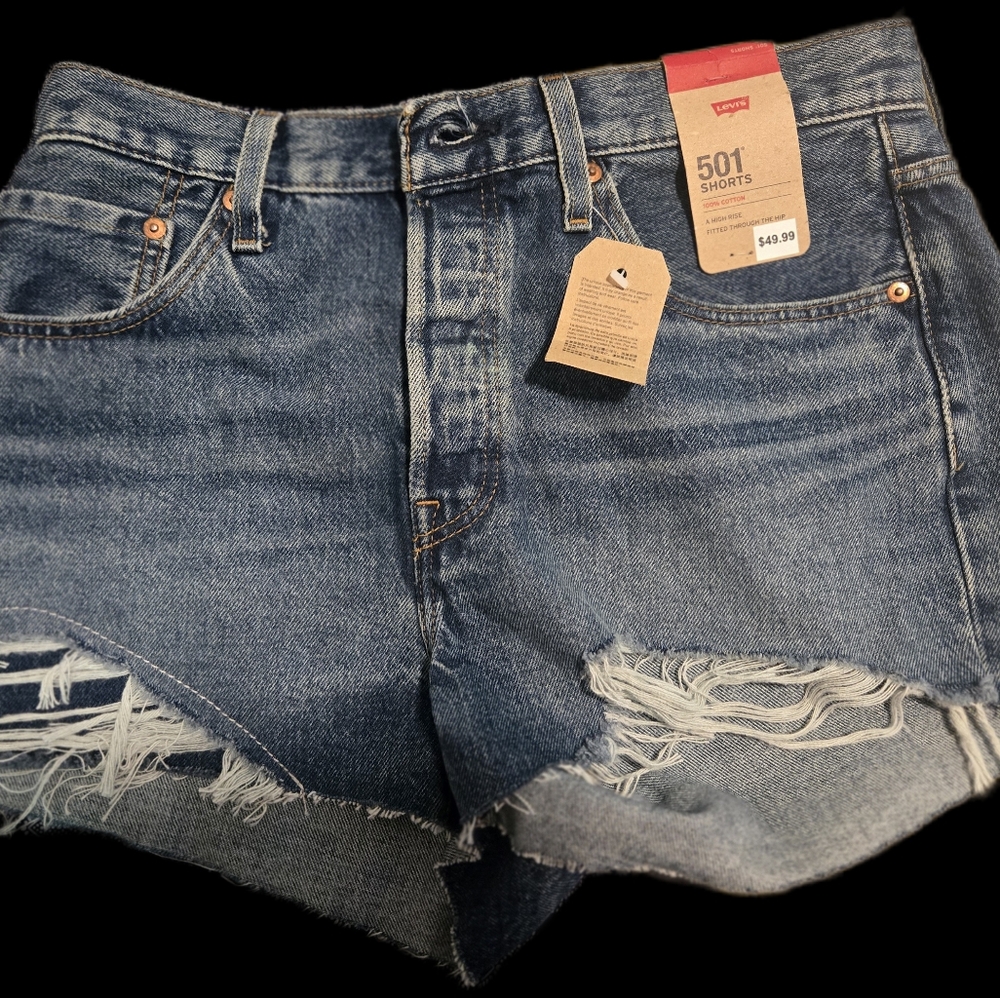Levi's Distressed Denim Shorts